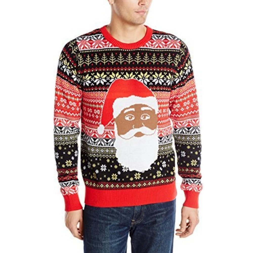 🎅🏾 Black Santa Ugly Sweater Christmas